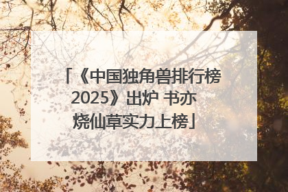 《中国独角兽排行榜2025》出炉 书亦烧仙草实力上榜