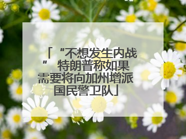 “不想发生内战” 特朗普称如果需要将向加州增派国民警卫队