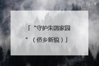“守护朱鹮家园”（侨乡新貌）