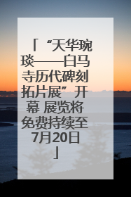 “天华琬琰——白马寺历代碑刻拓片展”开幕 展览将免费持续至7月20日