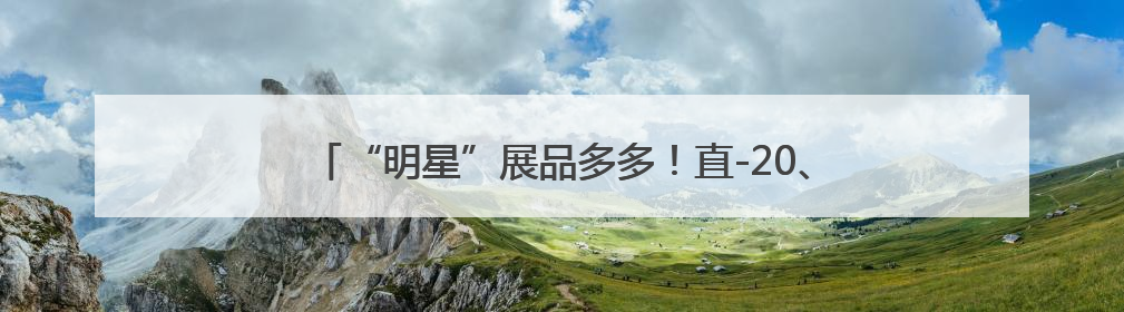 “明星”展品多多！直-20、直-9ME首次亮相巴黎航展