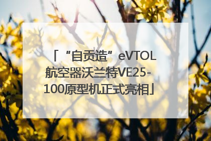 “自贡造”eVTOL航空器沃兰特VE25-100原型机正式亮相