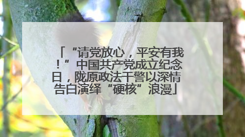 “请党放心，平安有我！”中国共产党成立纪念日，陇原政法干警以深情告白演绎“硬核”浪漫