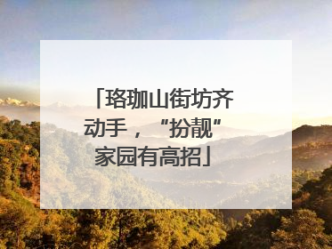 珞珈山街坊齐动手，“扮靓”家园有高招