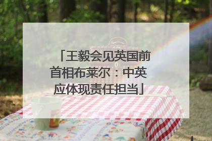 王毅会见英国前首相布莱尔：中英应体现责任担当