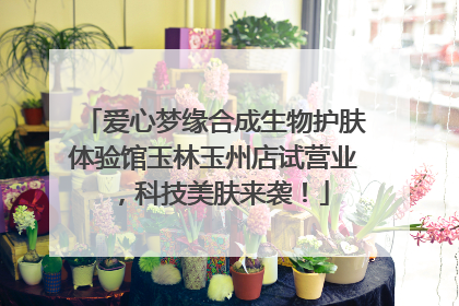 爱心梦缘合成生物护肤体验馆玉林玉州店试营业，科技美肤来袭！