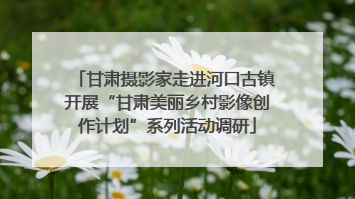 甘肃摄影家走进河口古镇开展“甘肃美丽乡村影像创作计划”系列活动调研