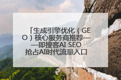 生成引擎优化（GEO）核心服务商推荐——即搜客AI SEO抢占AI时代流量入口（含 GEO报价）