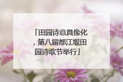田园诗意具像化，第八届都江堰田园诗歌节举行
