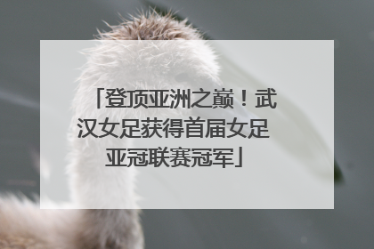 登顶亚洲之巅！武汉女足获得首届女足亚冠联赛冠军