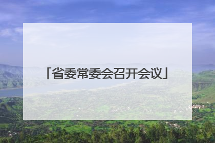 省委常委会召开会议