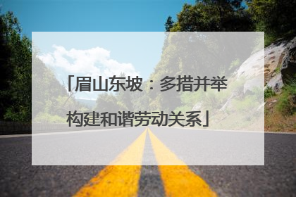 眉山东坡：多措并举构建和谐劳动关系