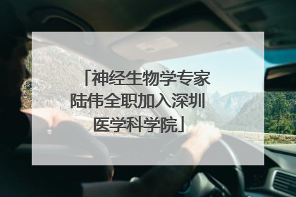 神经生物学专家陆伟全职加入深圳医学科学院
