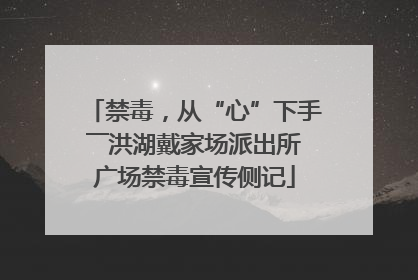 禁毒，从“心”下手――洪湖戴家场派出所广场禁毒宣传侧记