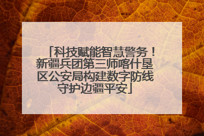 科技赋能智慧警务！新疆兵团第三师喀什垦区公安局构建数字防线守护边疆平安