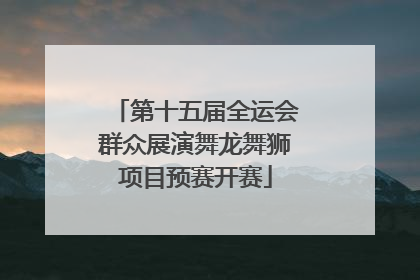 第十五届全运会群众展演舞龙舞狮项目预赛开赛
