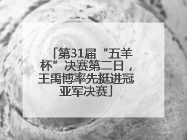 第31届“五羊杯”决赛第二日，王禹博率先挺进冠亚军决赛