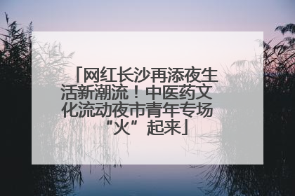 网红长沙再添夜生活新潮流！中医药文化流动夜市青年专场“火”起来