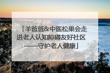 羊爸爸&中医松果会走进老人认知障碍友好社区——守护老人健康