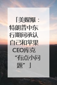 美媒爆：特朗普中东行期间承认自己和苹果CEO库克“有点小问题”