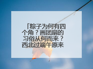 粽子为何有四个角？画团扇的习俗从何而来？西北过端午原来有这么多讲究