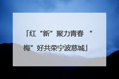 红“新”聚力青春 “梅”好共荣宁波慈城
