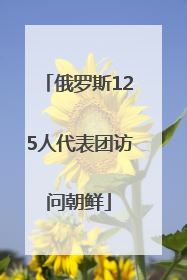 俄罗斯125人代表团访问朝鲜