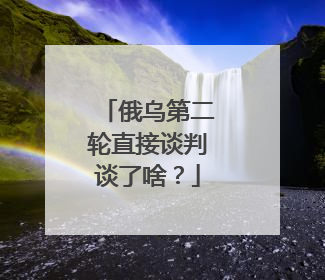 俄乌第二轮直接谈判谈了啥？