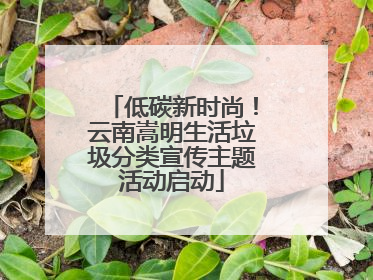 低碳新时尚！云南嵩明生活垃圾分类宣传主题活动启动