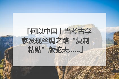 何以中国丨当考古学家发现丝绸之路“复制粘贴”版驼夫……