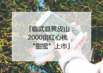临武县黄皮山：2000亩红心桃“甜蜜”上市