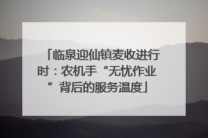 临泉迎仙镇麦收进行时：农机手“无忧作业”背后的服务温度