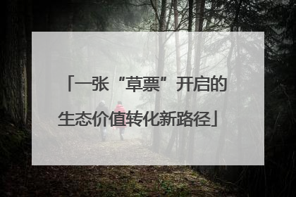 一张“草票”开启的生态价值转化新路径