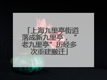 上海九里亭街道落成新九里亭，“老九里亭”历经多次重建搬迁