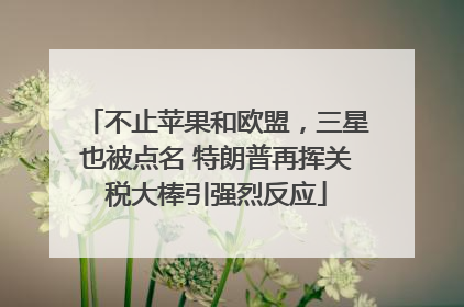 不止苹果和欧盟，三星也被点名 特朗普再挥关税大棒引强烈反应