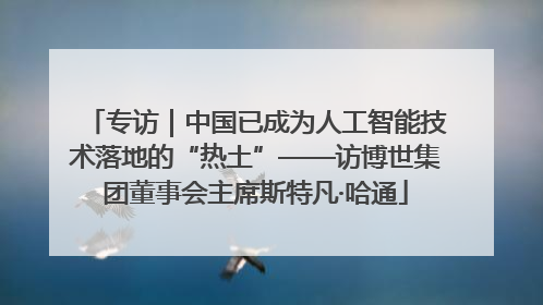 专访｜中国已成为人工智能技术落地的“热土”——访博世集团董事会主席斯特凡·哈通