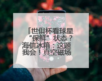 世俱杯看球星“保鲜”状态？海信冰箱：这题我会！真空磁场上场！