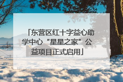 东营区红十字益心助学中心“星星之家”公益项目正式启用
