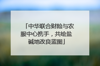 中华联合财险与农服中心携手，共绘盐碱地改良蓝图