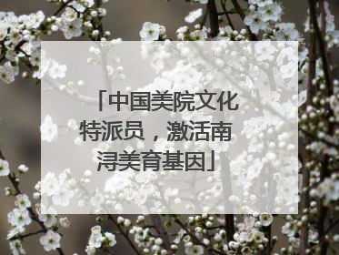 中国美院文化特派员，激活南浔美育基因
