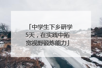 中学生下乡研学5天，在实践中拓宽视野锻炼能力