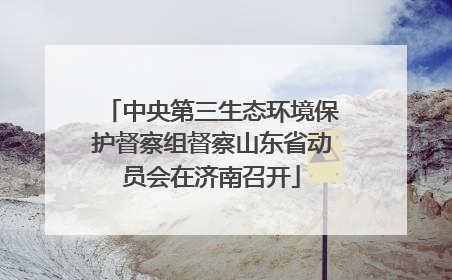 中央第三生态环境保护督察组督察山东省动员会在济南召开