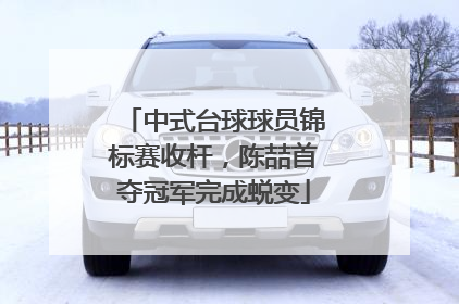 中式台球球员锦标赛收杆，陈喆首夺冠军完成蜕变