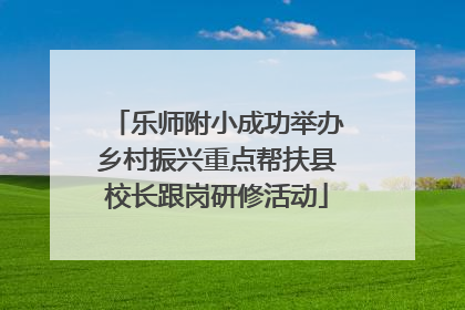 乐师附小成功举办乡村振兴重点帮扶县校长跟岗研修活动