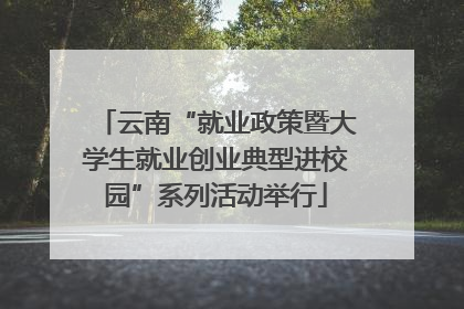 云南“就业政策暨大学生就业创业典型进校园”系列活动举行