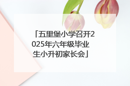 五里堡小学召开2025年六年级毕业生小升初家长会