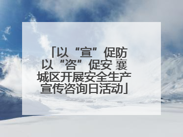 以“宣”促防 以“咨”促安 襄城区开展安全生产宣传咨询日活动
