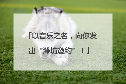 以音乐之名，向你发出“潍坊邀约”！
