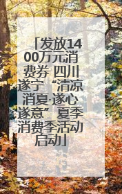 发放1400万元消费券 四川遂宁“清凉消夏·遂心遂意”夏季消费季活动启动
