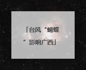 台风“蝴蝶”影响广西